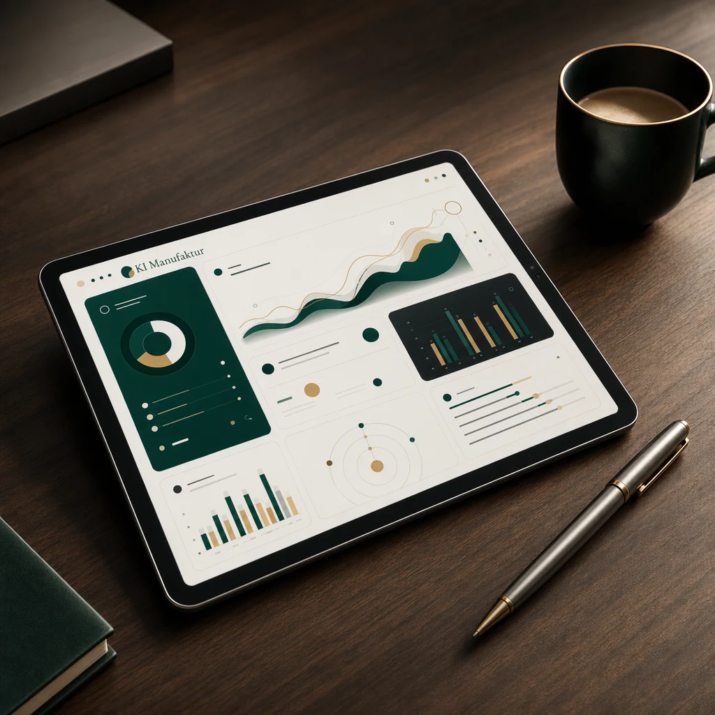 KI-generiertes B2B SaaS Dashboard als Mittelstand-Key-Visual